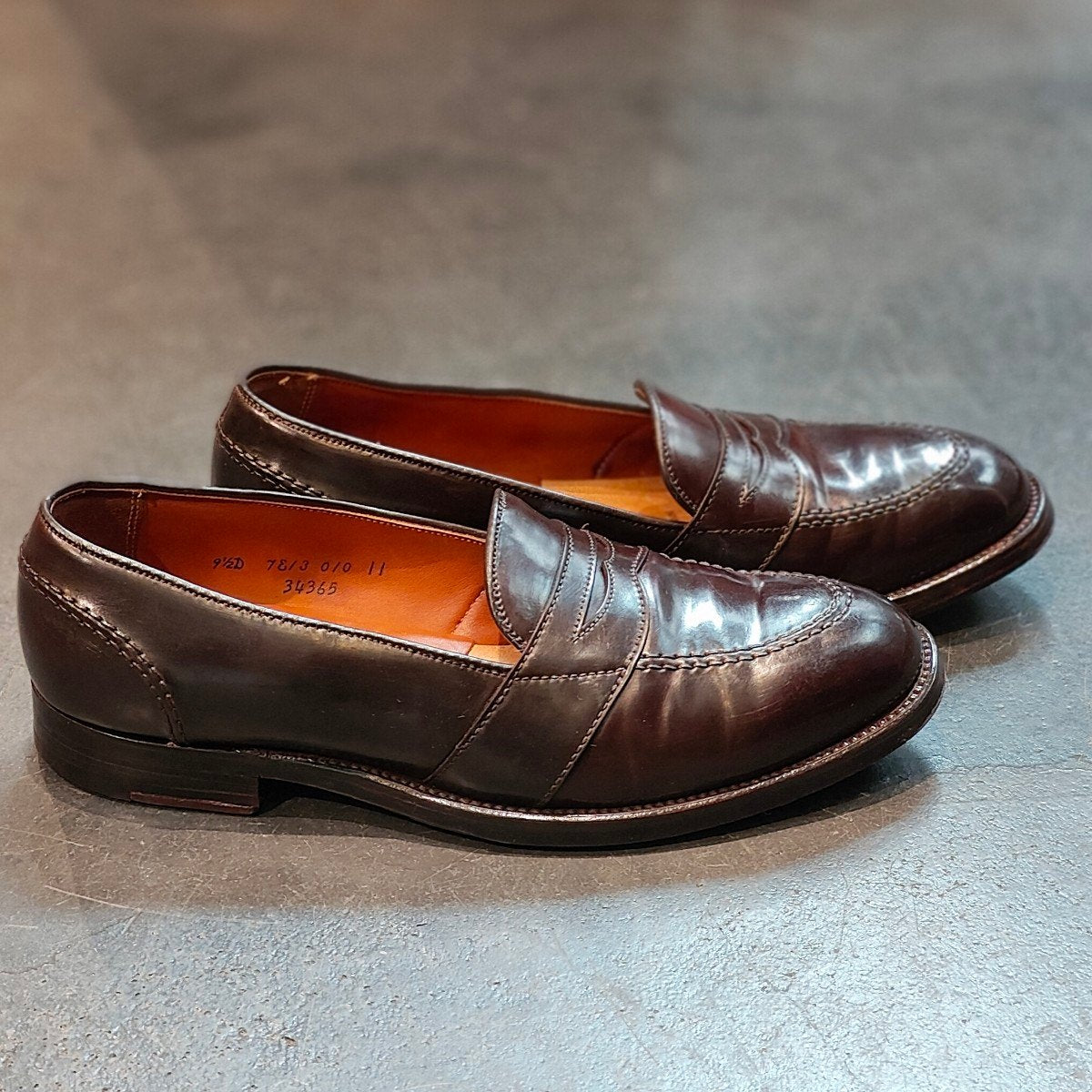 希少 美品 【ALDEN】オールデン×ブルックスブラザーズ 36365 フルサドルローファー コードバン ダークバーガンディ サイズ US9.5D アバディーンラスト