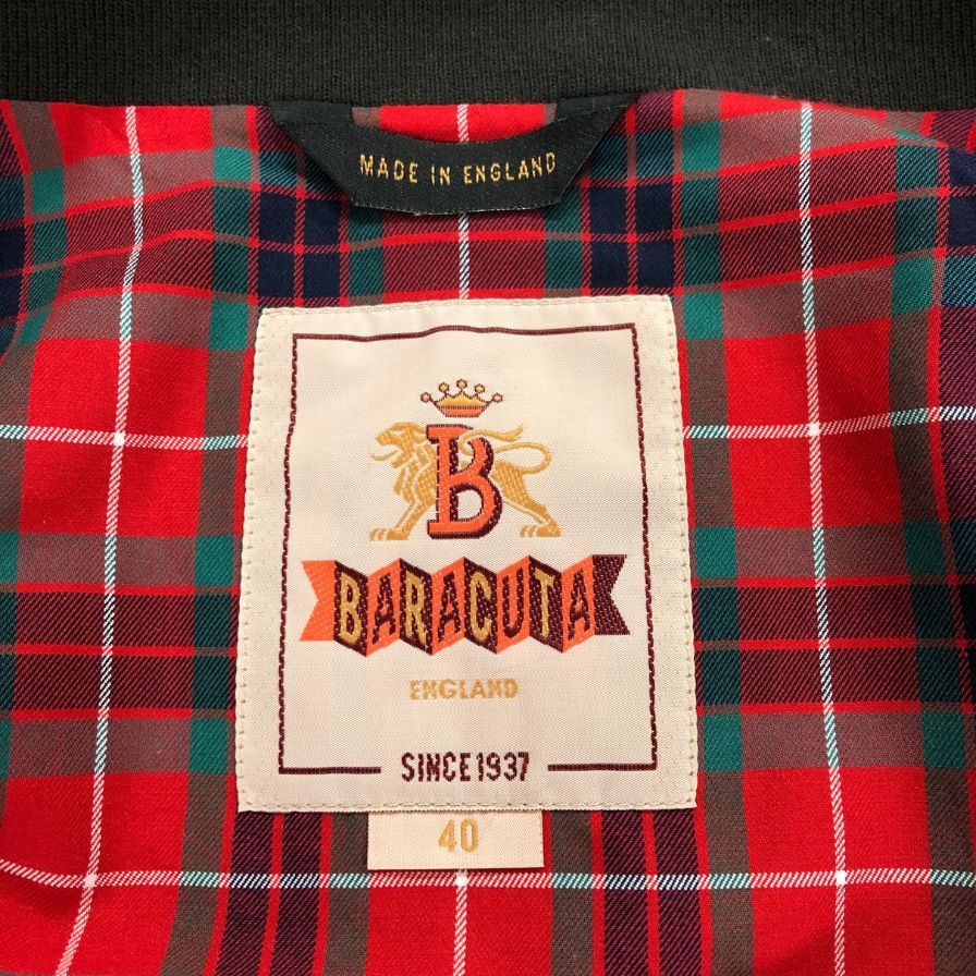 【BARACUTA】バラクータ G9 ハリントンジャケット サイズ40 ブラック