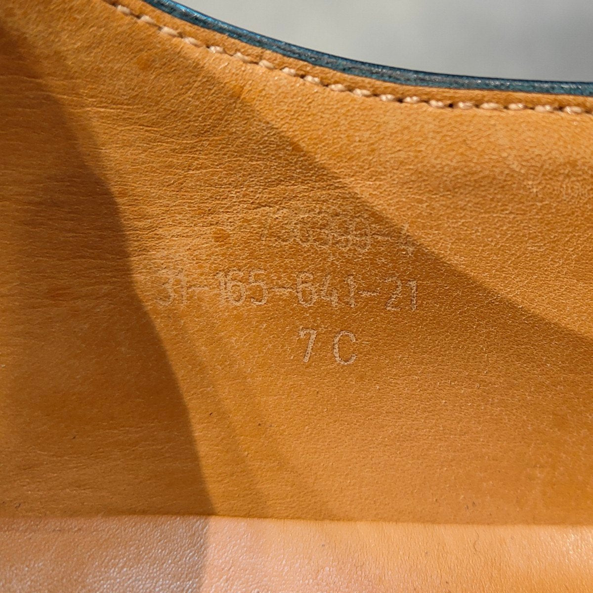 美品【J.M.WESTON】ジェイエムウエストン 641 ゴルフ Uチップ ボックスカーフ ブルー サイズ UK7C 31ラスト 定価¥168,300-