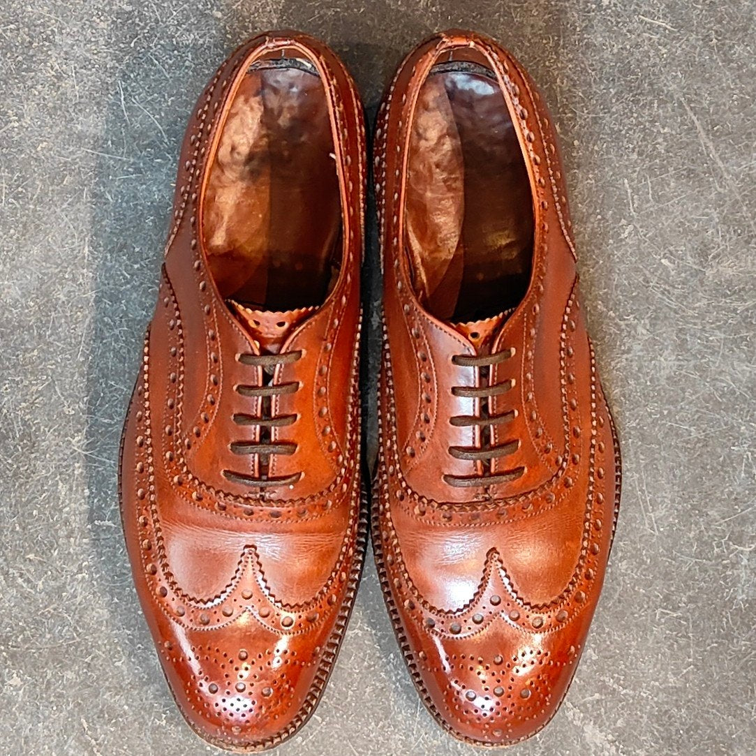 希少 美品 【Church's】チャーチ チェットウインド 3都市 ウイングチップ カーフ ブラウン サイズ UK60F 73ラスト 参考定価定価¥181,500-