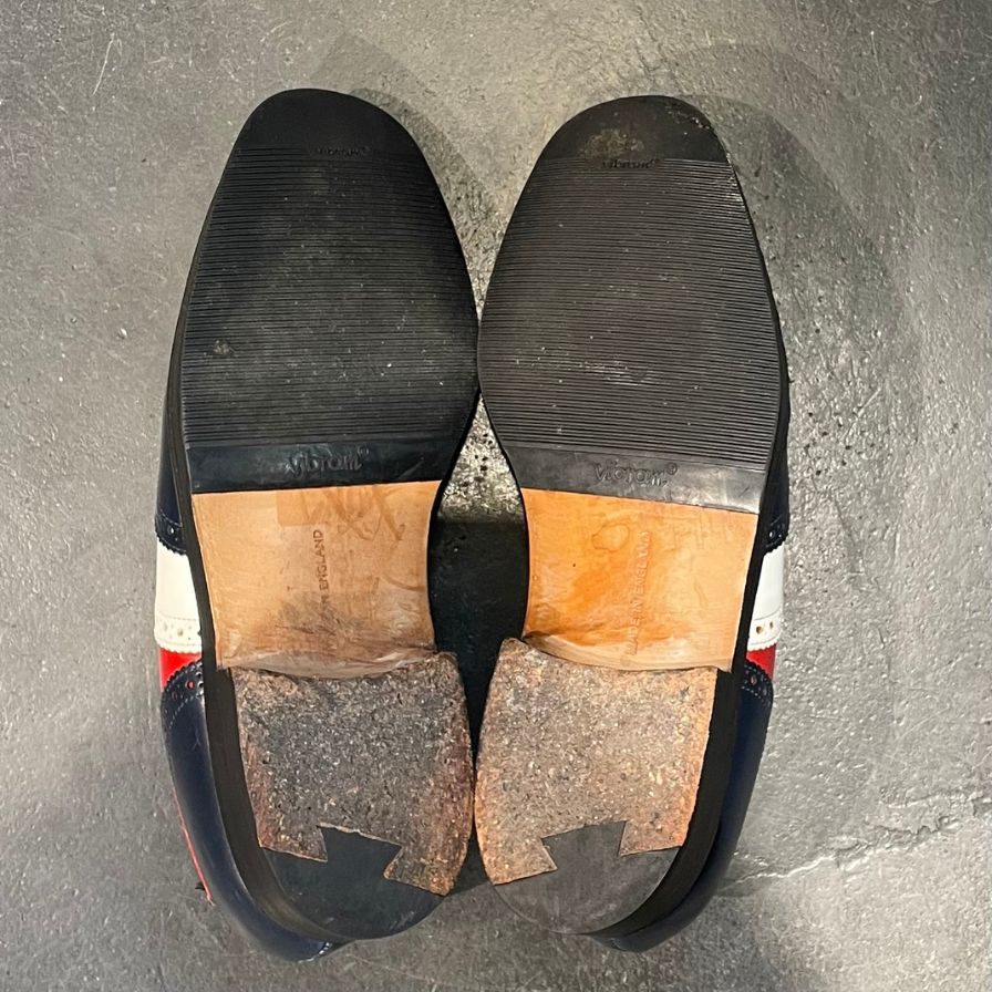 【Tricker’s】トリッカーズ ニードルス別注 ウイングチップ トリコロール サイズ UK8
