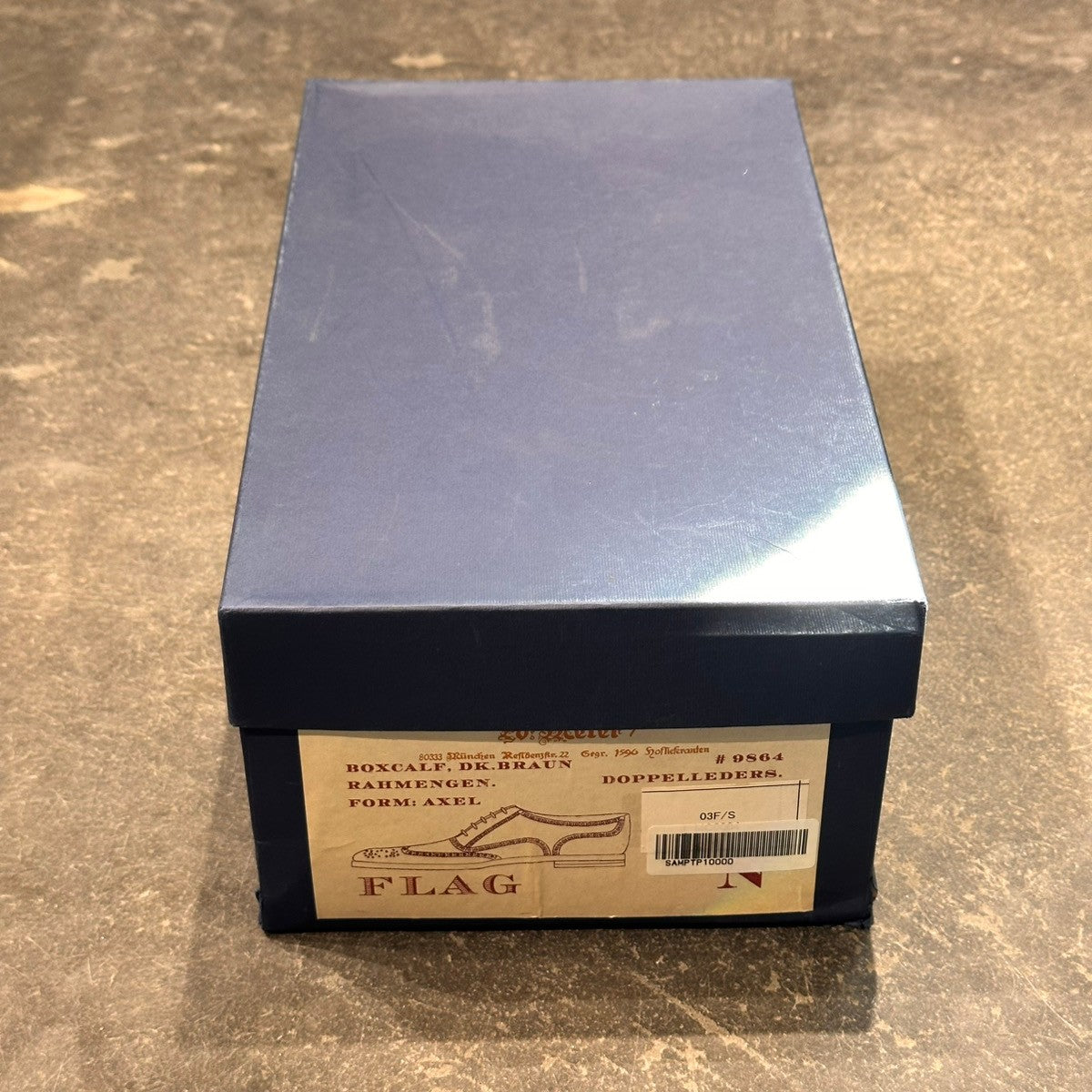 【eduard meier】エドワードマイヤー FLAG AXEL ウイングチップ レッドタンライン カーフ ブラウン サイズUK7.5