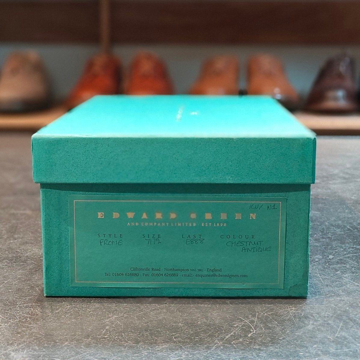 新品未使用 【EDWARDGREEN】エドワードグリーン FROME フルブローグ カーフ 茶系 サイズ UK7E 888ラスト