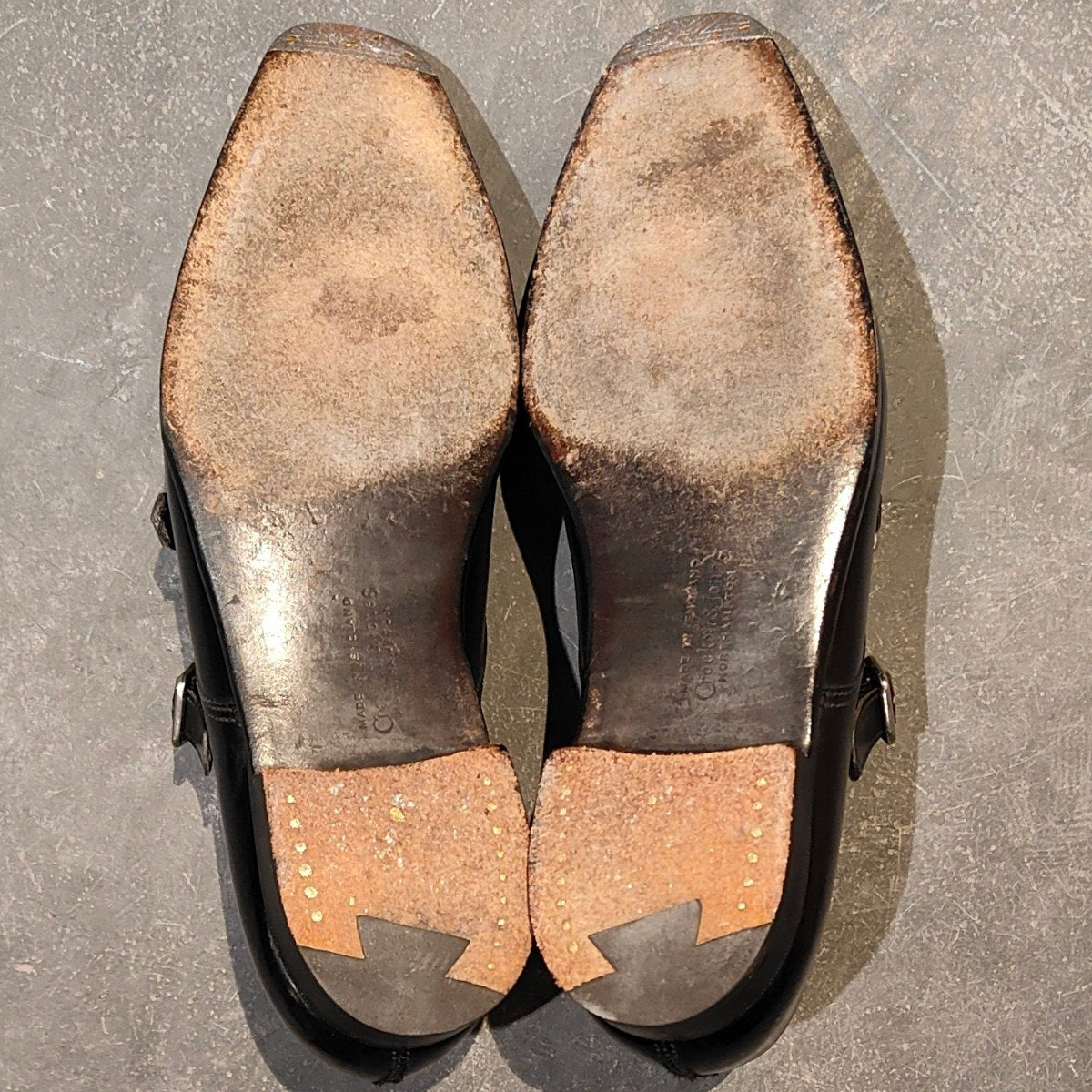 【CROCKETT&JONES】クロケット&ジョーンズ セイモア ダブルモンク カーフ ブラック サイズUK6.5D 337ラスト