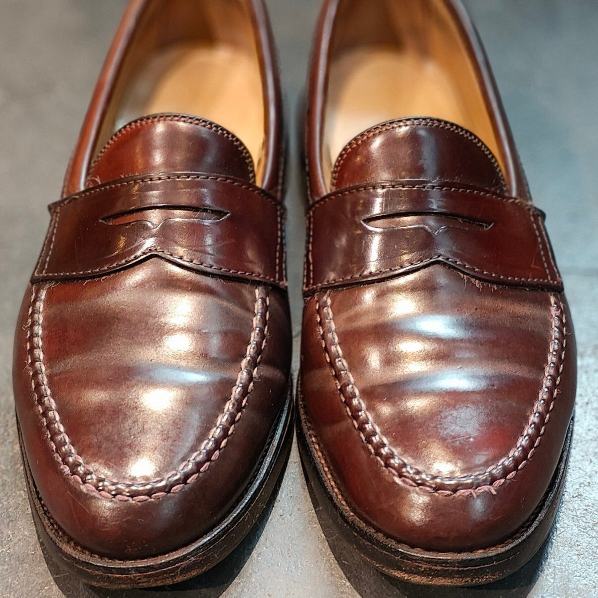 【ALDEN】オールデン 99162 ペニーローファー コードバン ダークバーガンディ サイズ US7D バンラスト 定価¥215,600-
