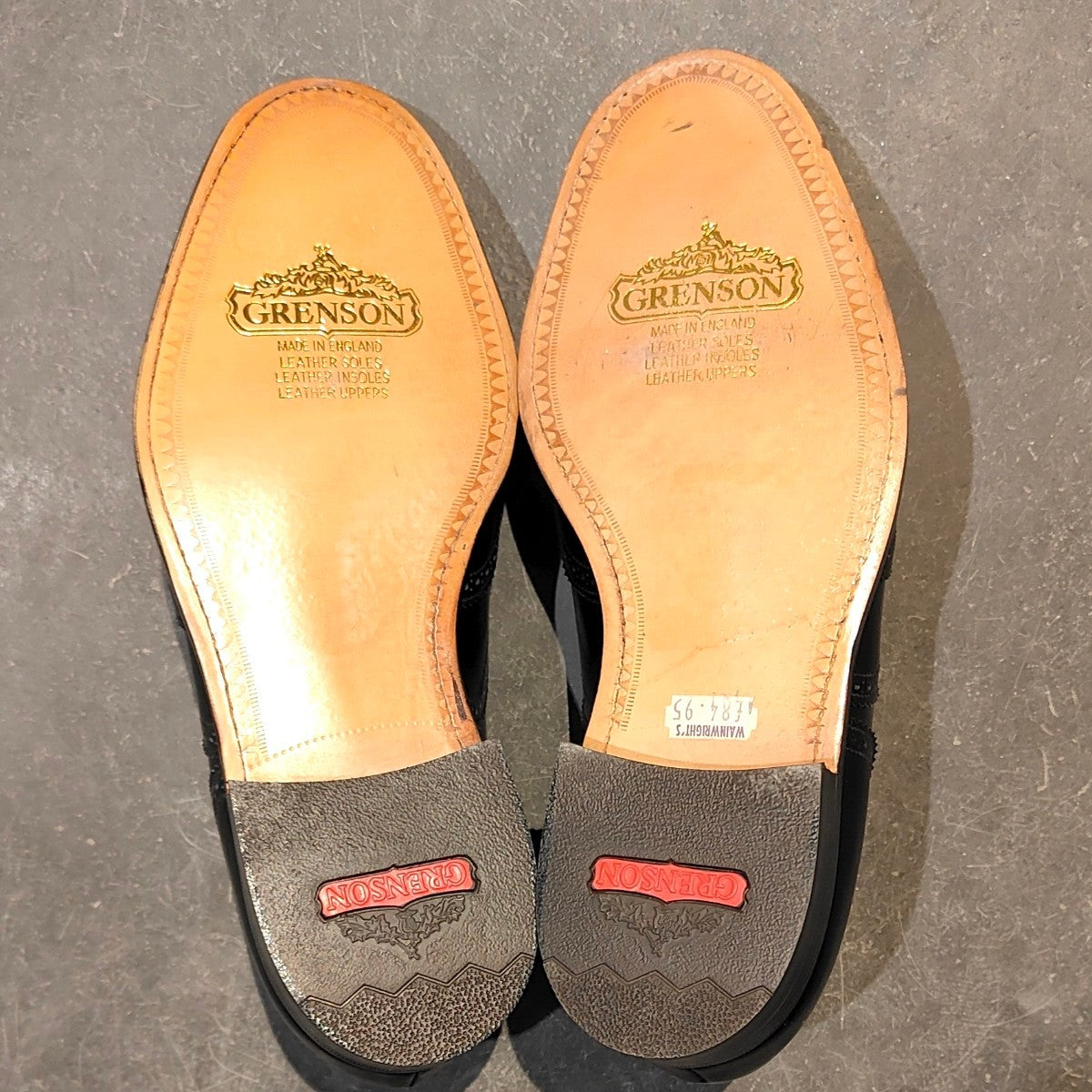 試着程度【GRENSON】グレンソン ウイングチップ カーフ ブラック サイズUK6