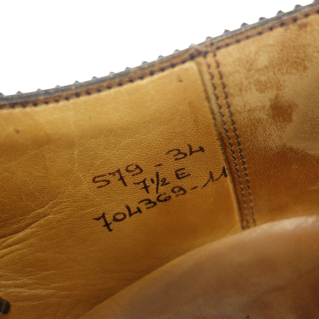 【J.M.WESTON】ジェイエムウエストン 旧ロゴ 579 ジスカール セミブローグ カーフ ブラック サイズ 7.5E GISCARD