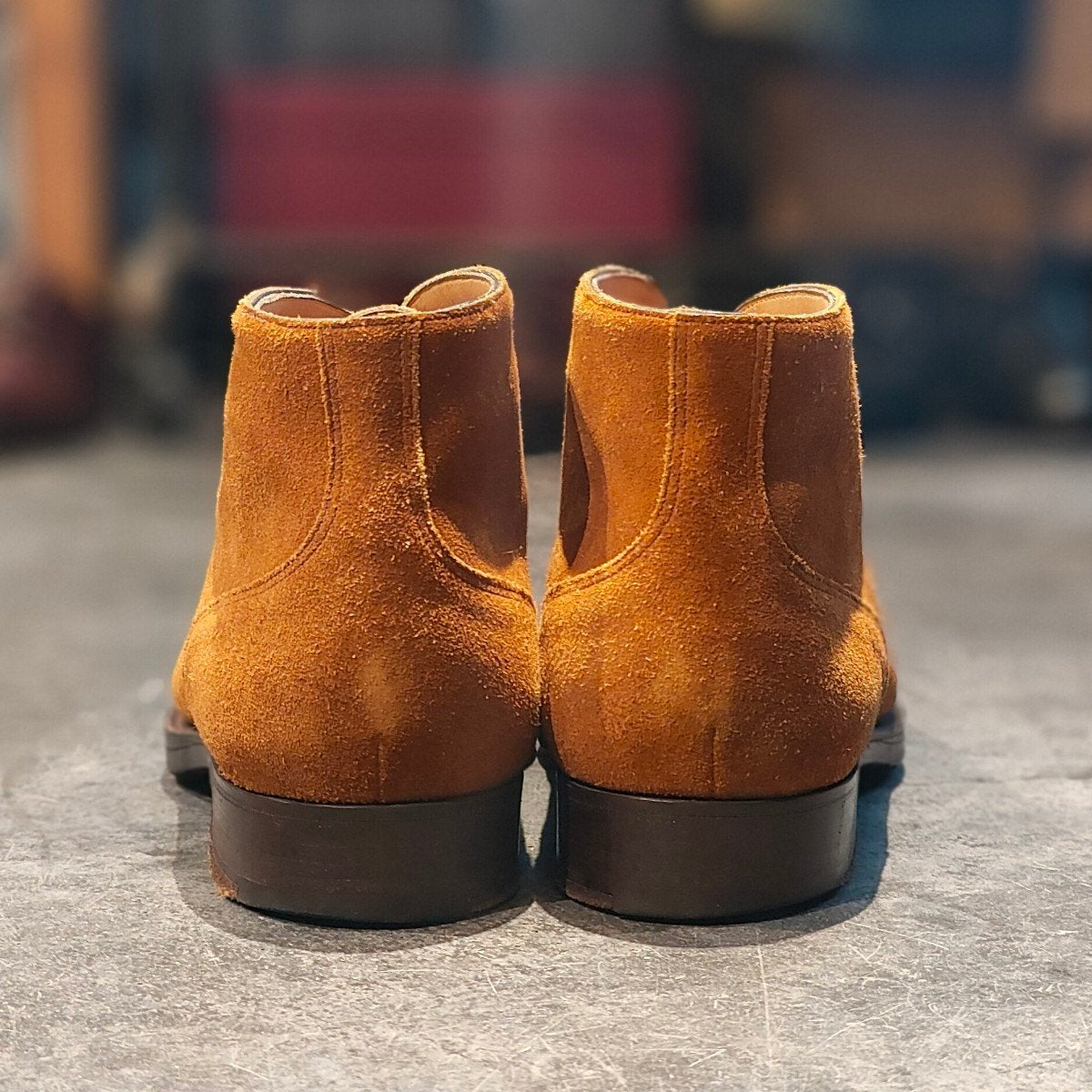極美品 【EDWARD GREEN】エドワードグリーン ハリファックス Uチップ チャッカブーツ スエード ブラウン サイズ UK6E 202ラスト