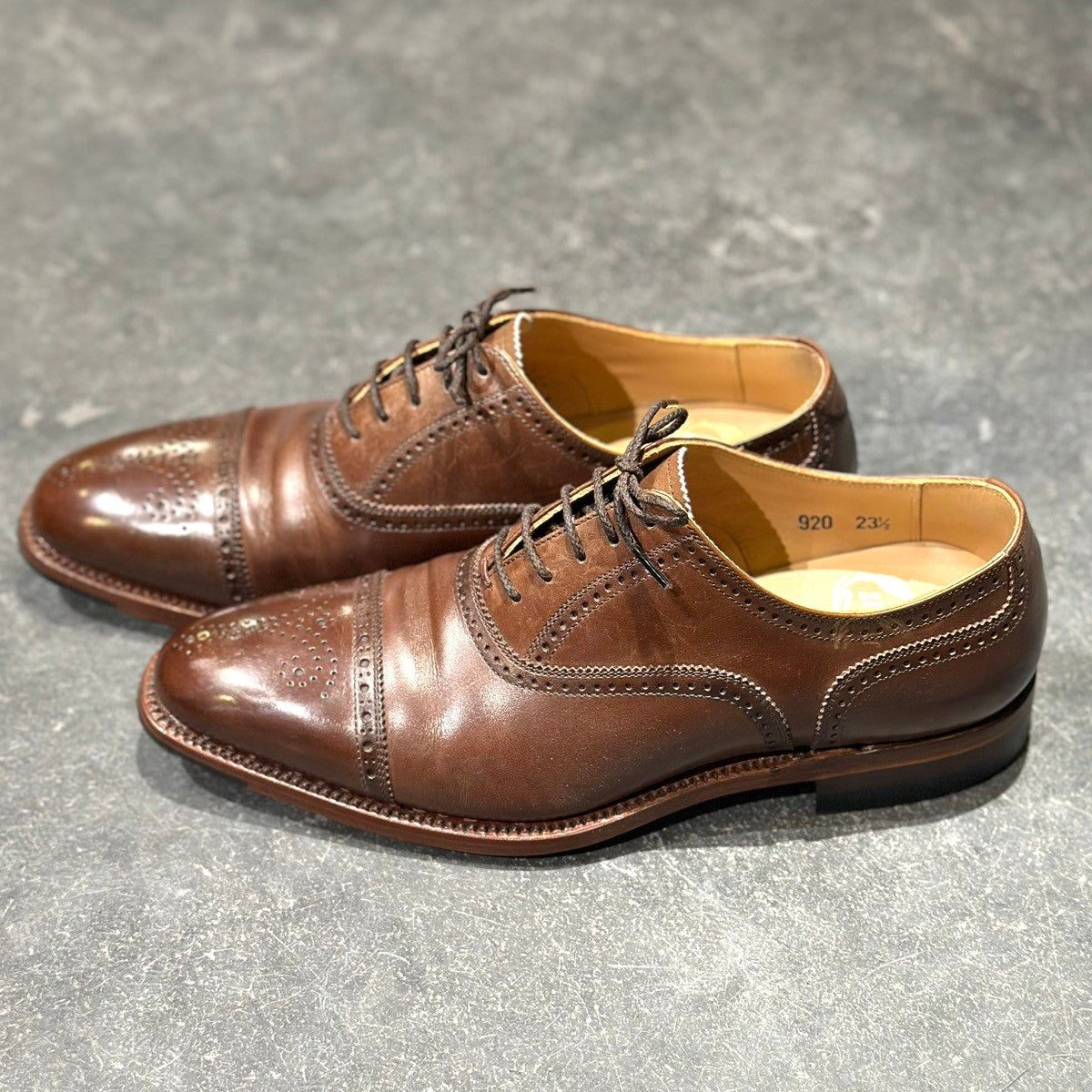 使用数回【SCOTCH GRAIN】スコッチグレイン 920 オデッサ カーフ ブラウン サイズ23.5cm