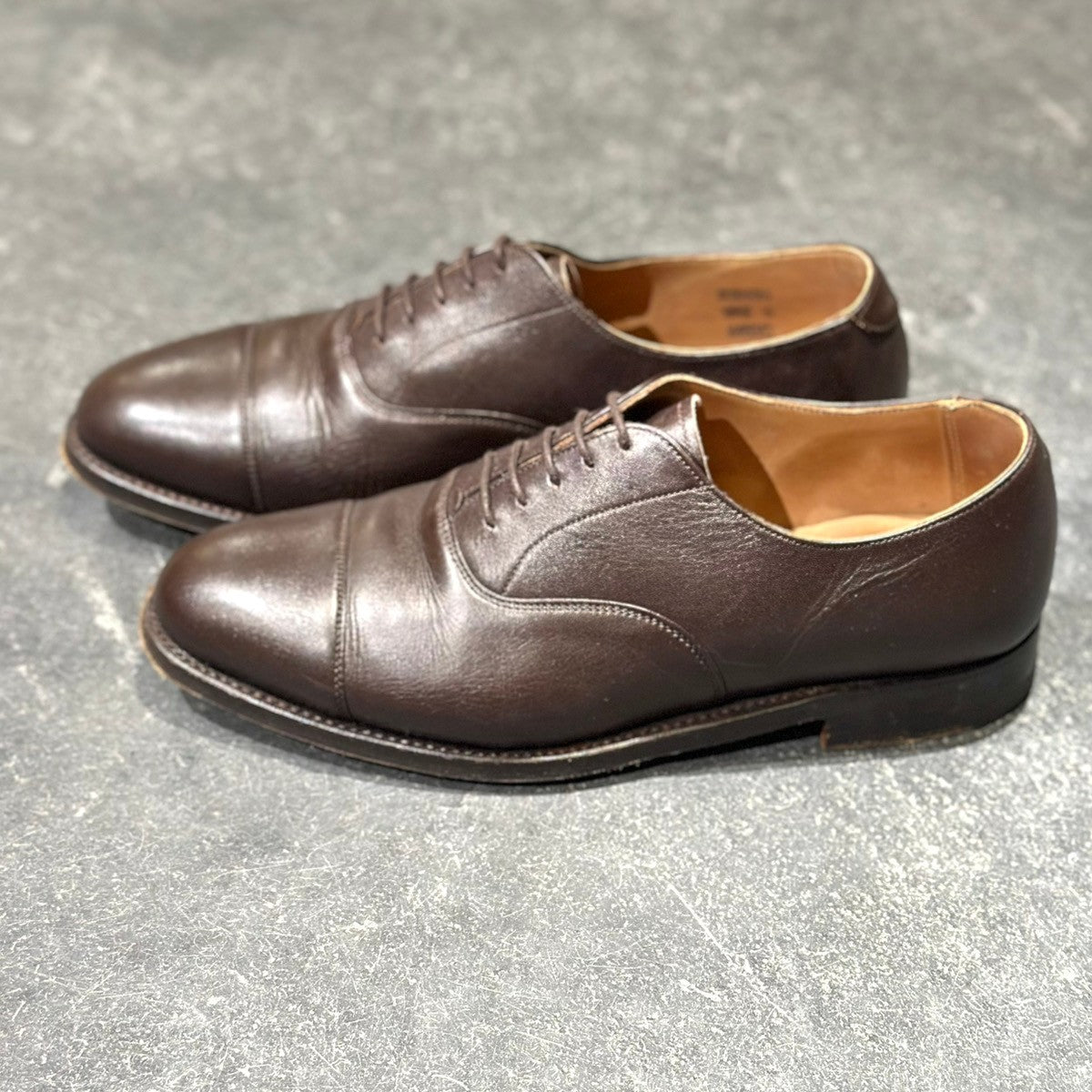 美品【Lloyd Footwear】ロイドフットウェア K45310 カーフ ストレートチップ ダークブラウン サイズUK6