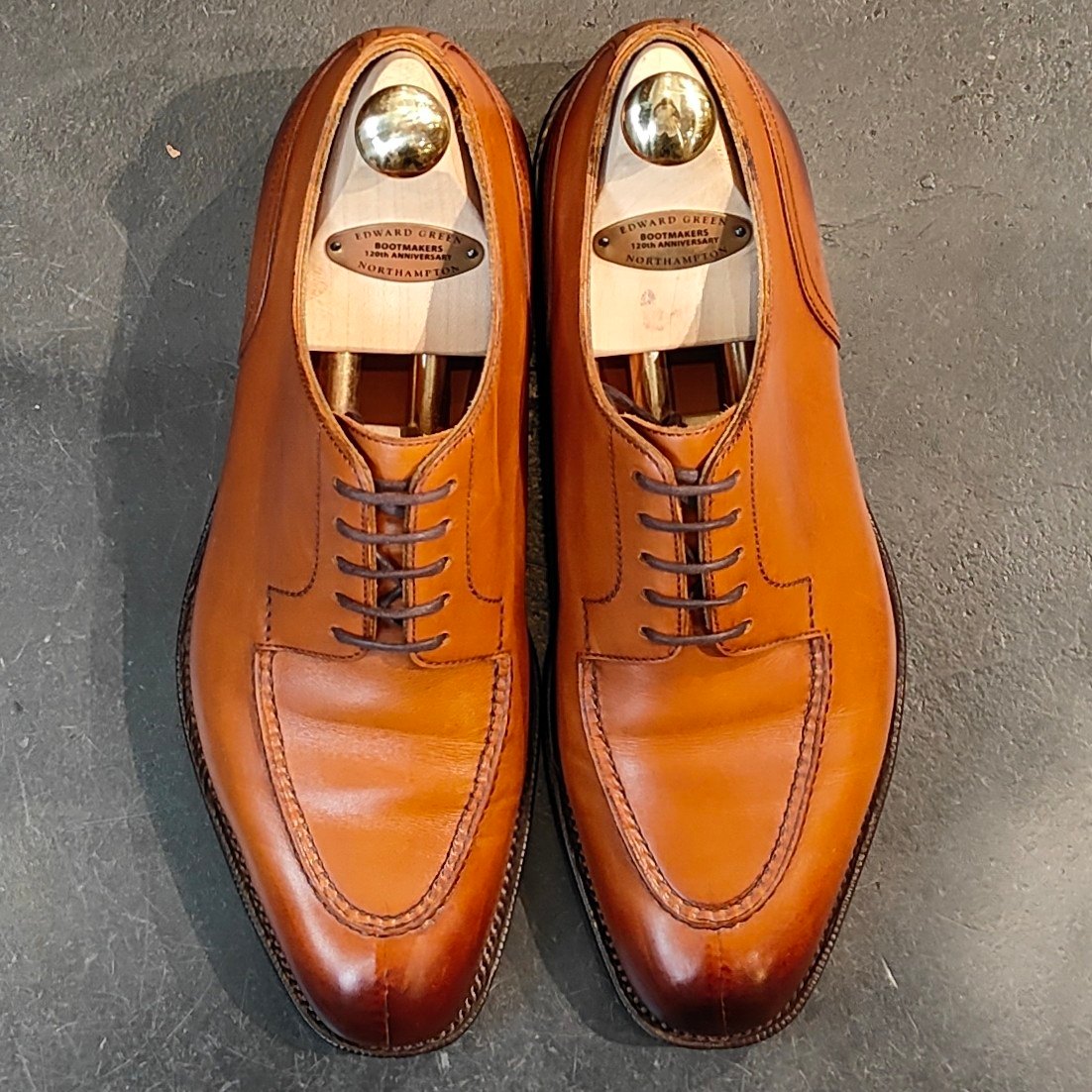 極美品 【EDWARD GREEN】エドワードグリーン ドーバー Uチップ カーフ チェスナット サイズ UK6E 606ラスト 定価¥273,900-