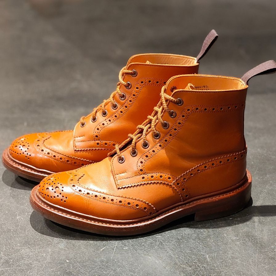 【Tricker’s】トリッカーズ ストウ ブーツ カーフ ベージュ サイズ UK6.5 参考定価¥132,000-