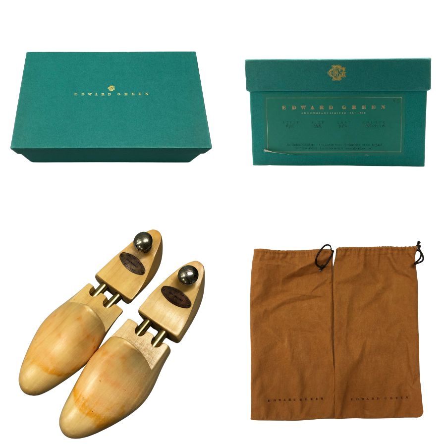 希少 美品【EDWARD GREEN】エドワードグリーン ライ セミブローグ ブラウン サイズ UK6D 82ラスト