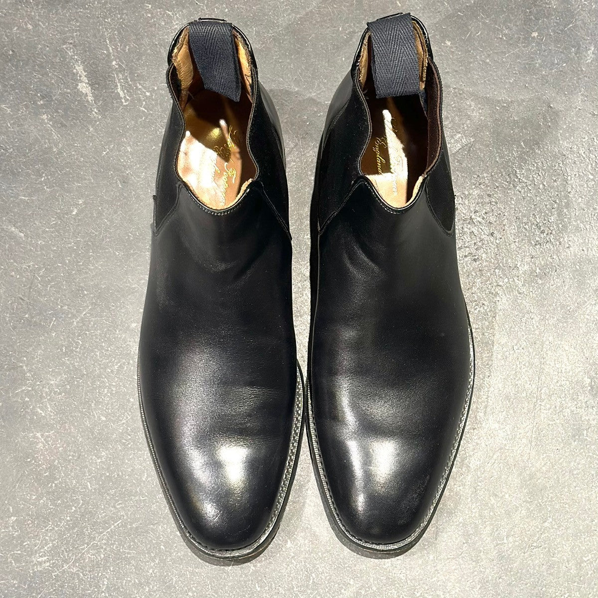 使用数回【Lloyd Footwear】ロイドフットウェア M7242 サイドゴアブーツ カーフ ブラック サイズUK8