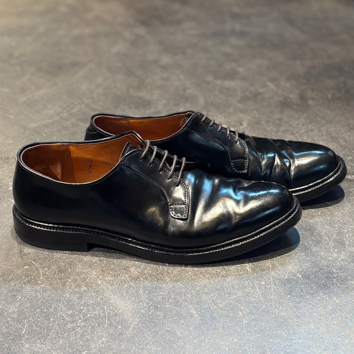 【ALDEN】オールデン レザーシューズ 9901 プレーントゥ コードバン ブラック サイズUS10.5D バリーラスト