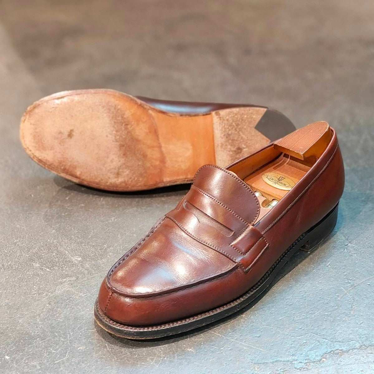 【J.M.WESTON】ジェイエムウエストン ウエストンヴィンテージ シグネチャーローファー 180 カーフ ブラウン系 サイズ 7C 41ラスト