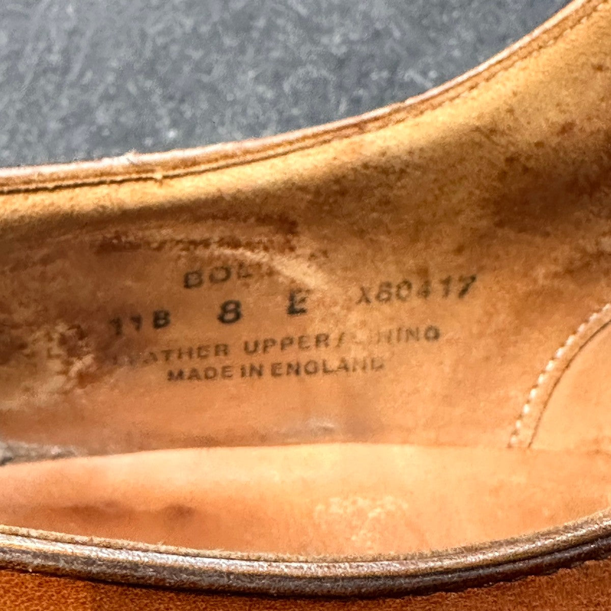 【Crockett&Jones】クロケット&ジョーンズ BOLTON パンチドキャップトゥ カーフ ブラウン サイズUK8E