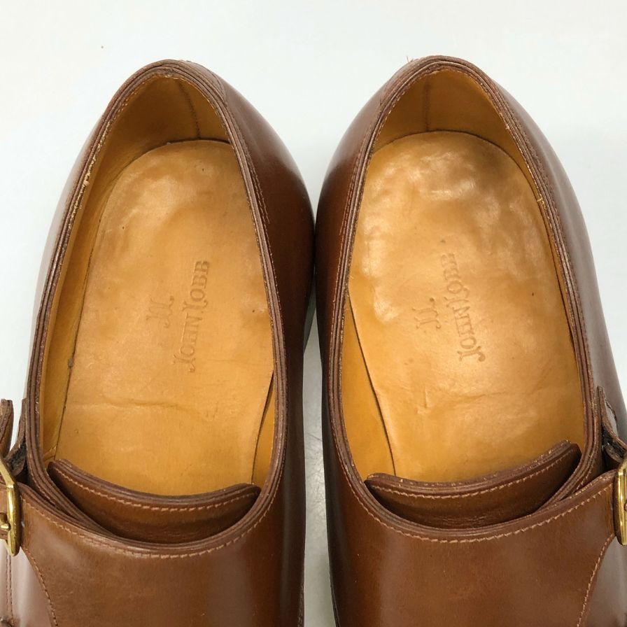 極美品【JOHNLOBB】ジョンロブ ウィリアム ダブルモンク カーフ ライトブラウン サイズ UK7.5EE 9795ラスト 参考定価¥251,900-