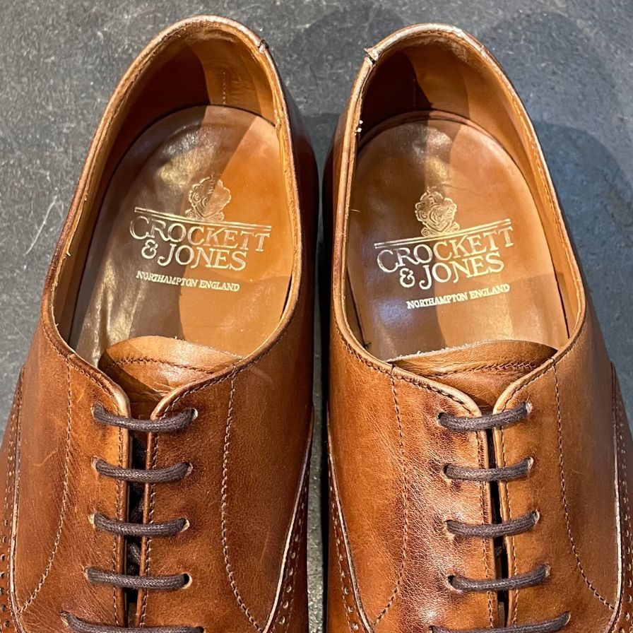【CROCKETT&JONES】クロケット&ジョーンズ プレーントゥ ダルトン ブラウン サイズ UK7E