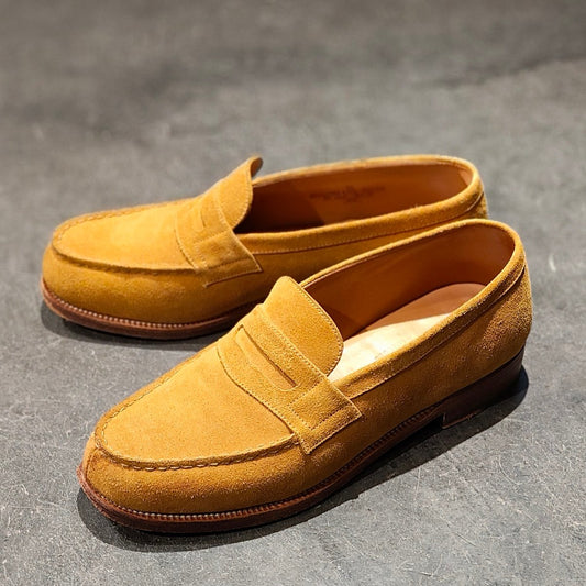 美品【J.M.WESTON】ジェイエムウエストン ウエストンヴィンテージ シグネチャーローファー 180 スエード ベージュ サイズ6D 41ラスト