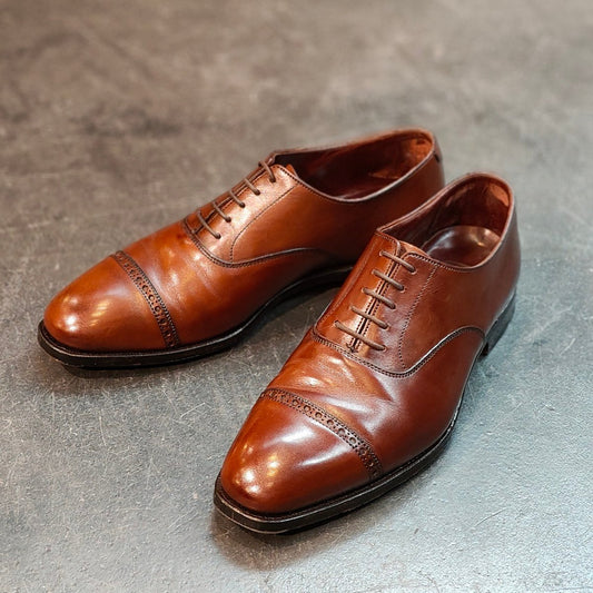 【CROCKETT&JONES】クロケット&ジョーンズ ハンドグレード コレクション BELGRAVE パンチドキャップトゥ カーフ ブラウン サイズ UK5.5E 337ラスト