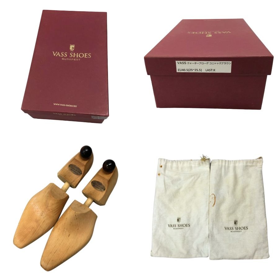【Vass Shoes】ヴァーシュ ビジネスシューズ ブラウン(茶系) サイズ EU40.5 25~25.5 ラスト