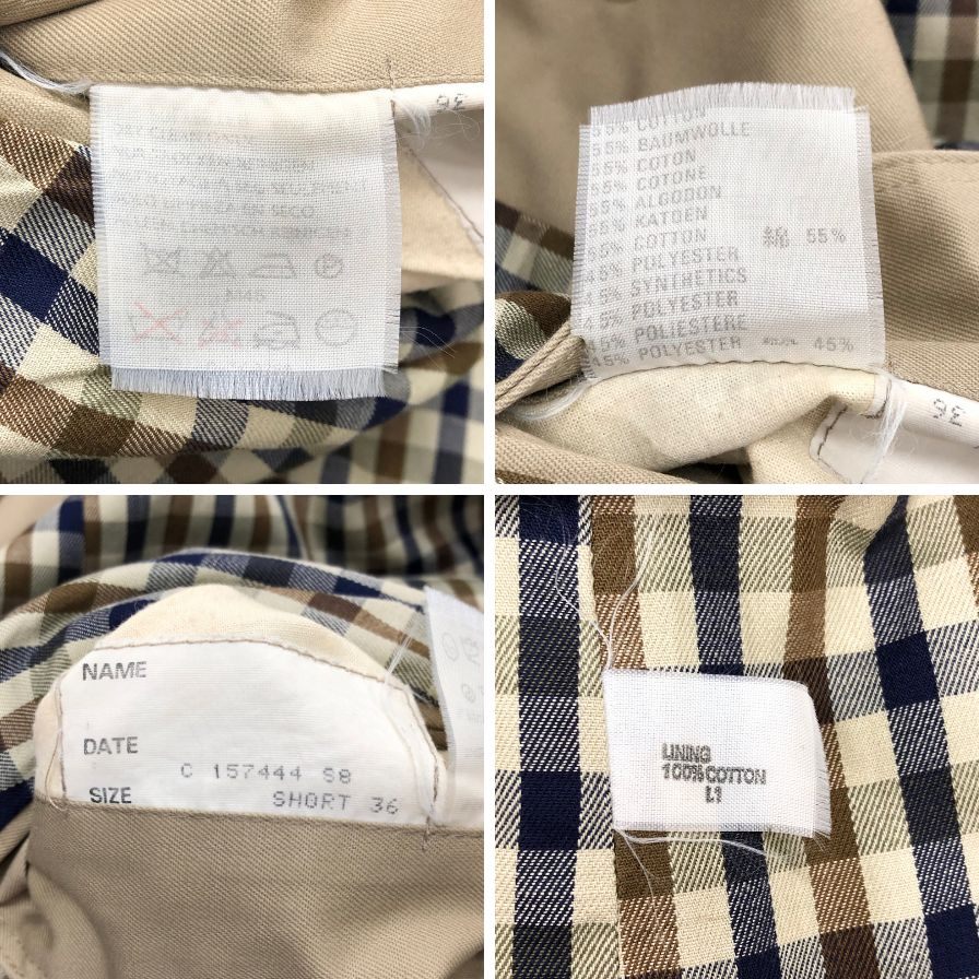 【Aquascutum】アクアスキュータム バルカラーコート サイズ