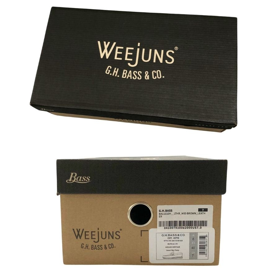 新品未使用 【G.H.Bass&Co.】ジーエイチバス ローファー ラーソン ブラウン サイズUS7