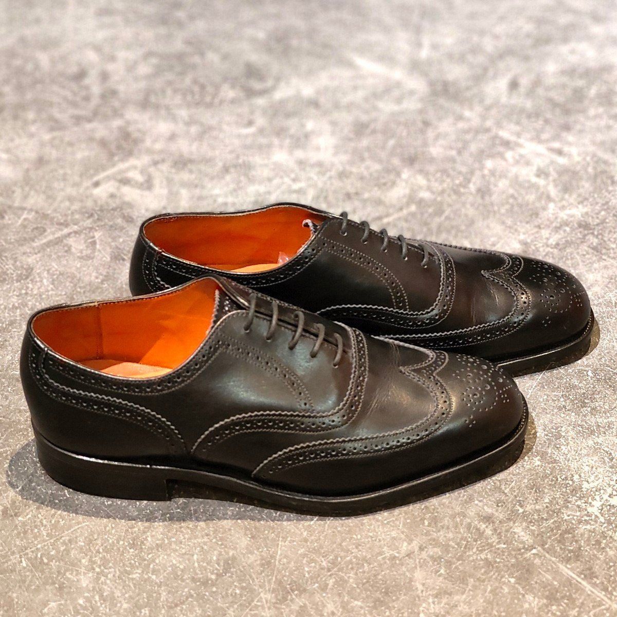 試着程度【GRENSON】グレンソン ウイングチップ カーフ ブラック サイズUK6