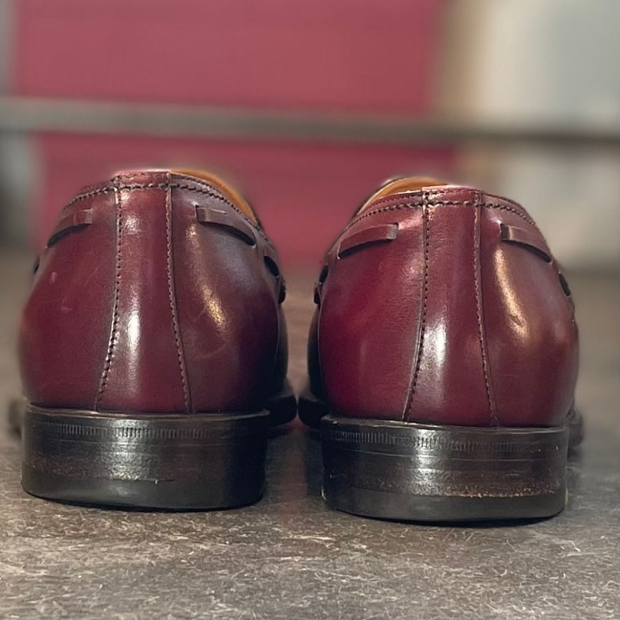 極美品【F.LLI GIACOMETTI】フラテッリ ジャコメッティ タッセルローファー バーガンディ サイズ 40.5
