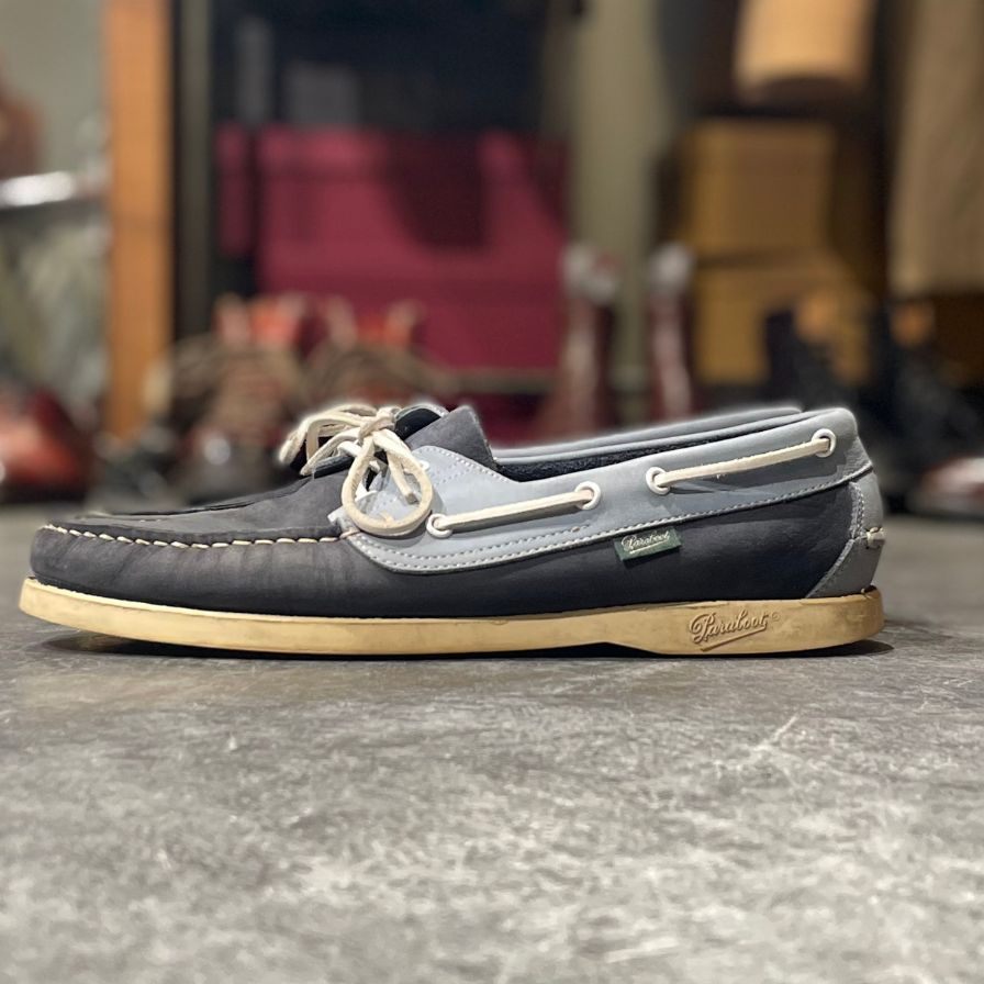 【PARABOOT】パラブーツ バース デッキシューズ ヌバック ブルー ネイビー サイズ UK8.5