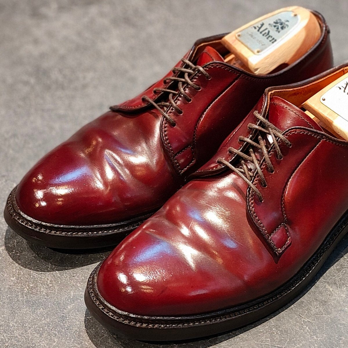 【ALDEN】オールデン 990 プレーントゥ コードバン ダークバーガンディ サイズ US7.5D バリーラスト 定価 ¥220,000-