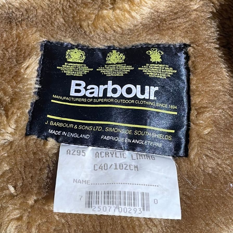 【Barbour】バブアー ソルウェイジッパー 3ワラント ブラウン系 サイズ40 ※A259パイルライナー付