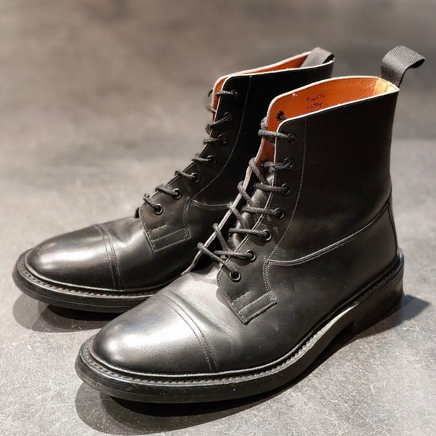【Tricker’s】トリッカーズ ブーツ イミテーションキャップトゥ カーフ サイズ UK9