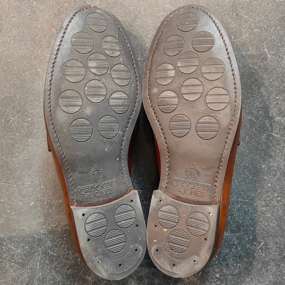美品【Crockett&Jones】クロケット&ジョーンズ ボストン2 ローファー ウォータープルーフカーフ ダークブラウン サイズUK6E 376ラスト 参考定価¥121,000-