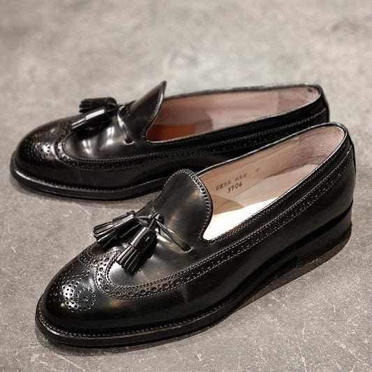 希少 極美品 【ALDEN】オールデン ユナイテッドアローズ別注 3906 タッセルローファー コードバンブラック サイズUS8D アバディーンラスト