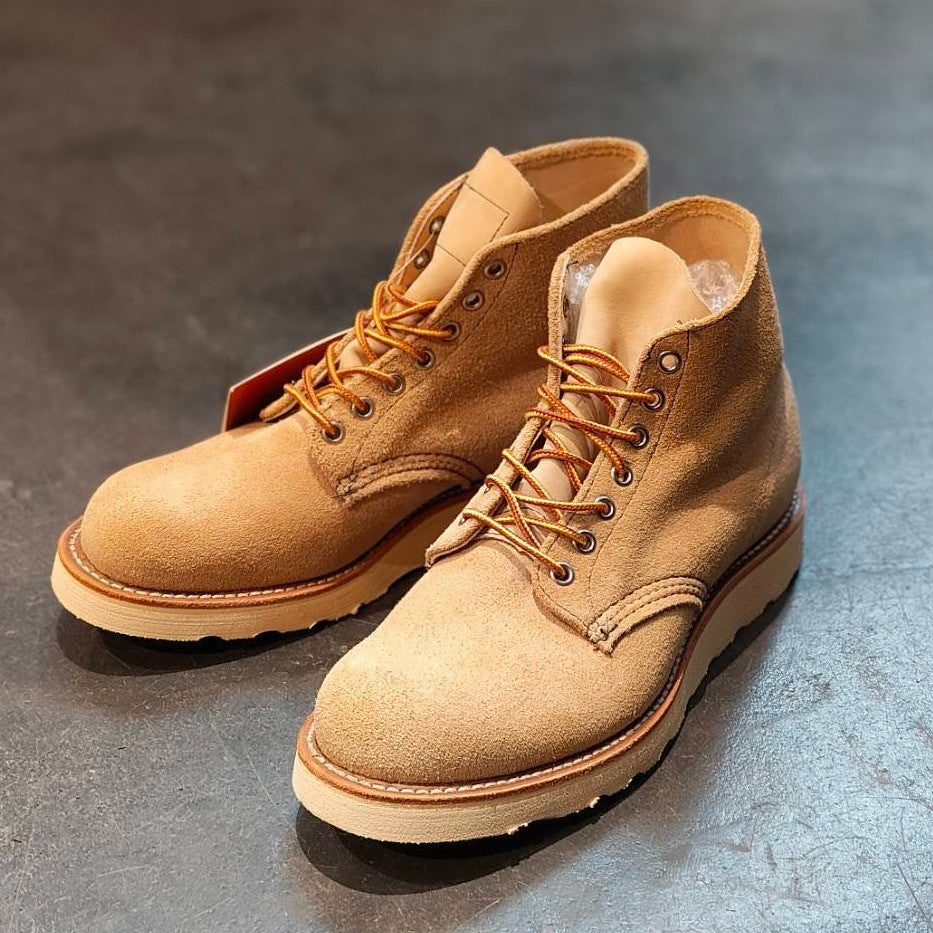未使用品【REDWING】レッドウィング アイリッシュセッター 四角犬タグ ワークブーツ スエード ベージュ系 サイズ US7