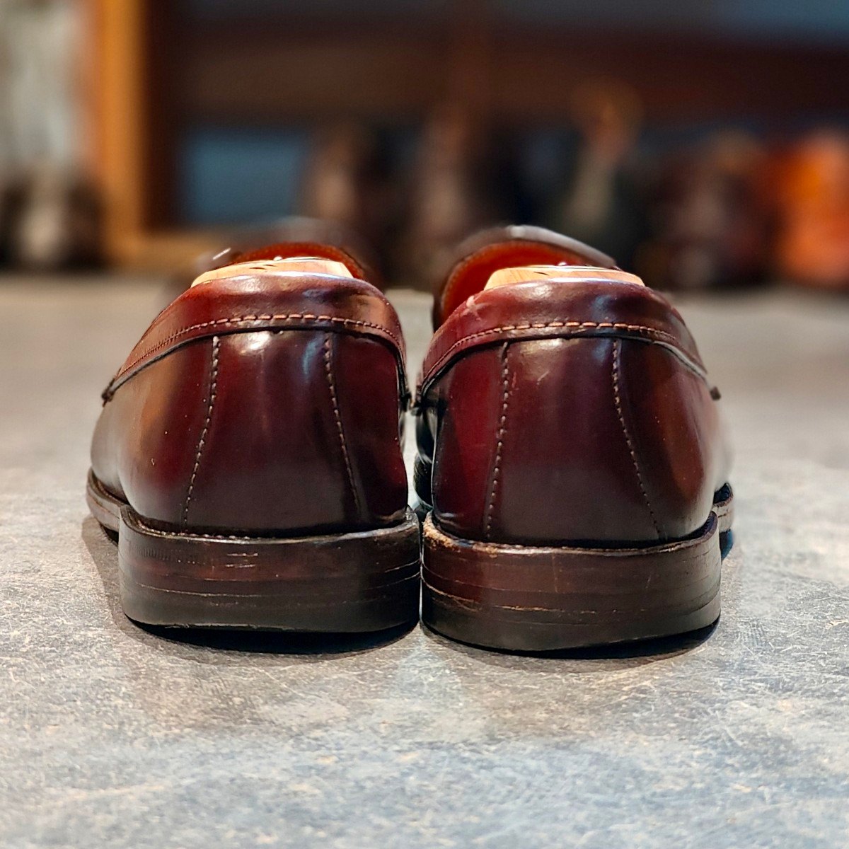 希少【ALDEN】オールデン ペニーローファー 9916 旧ロゴ コードバン ダークバーガンディ サイズUS8D バンラスト