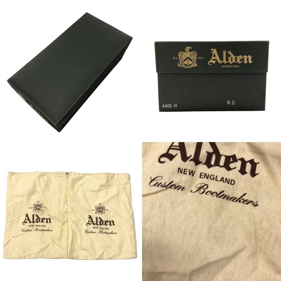 極美品【ALDEN】オールデン 4465H レースアップブーツ ウィングチップ コードバン ブラック サイズ US8C