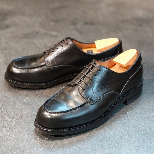 希少 美品 【J.M.WESTON】ジェイエムウエストン 641 ゴルフ Uチップ ロシアンカーフ ブラック サイズ UK7D 31ラスト 定価¥179,300-