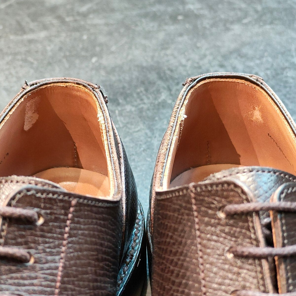 美品 【CROCKETT&JONES】クロケット&ジョーンズ アストン Uチップ グレインレザー ブラウン サイズ UK8E 375ラスト 定価¥137,500-