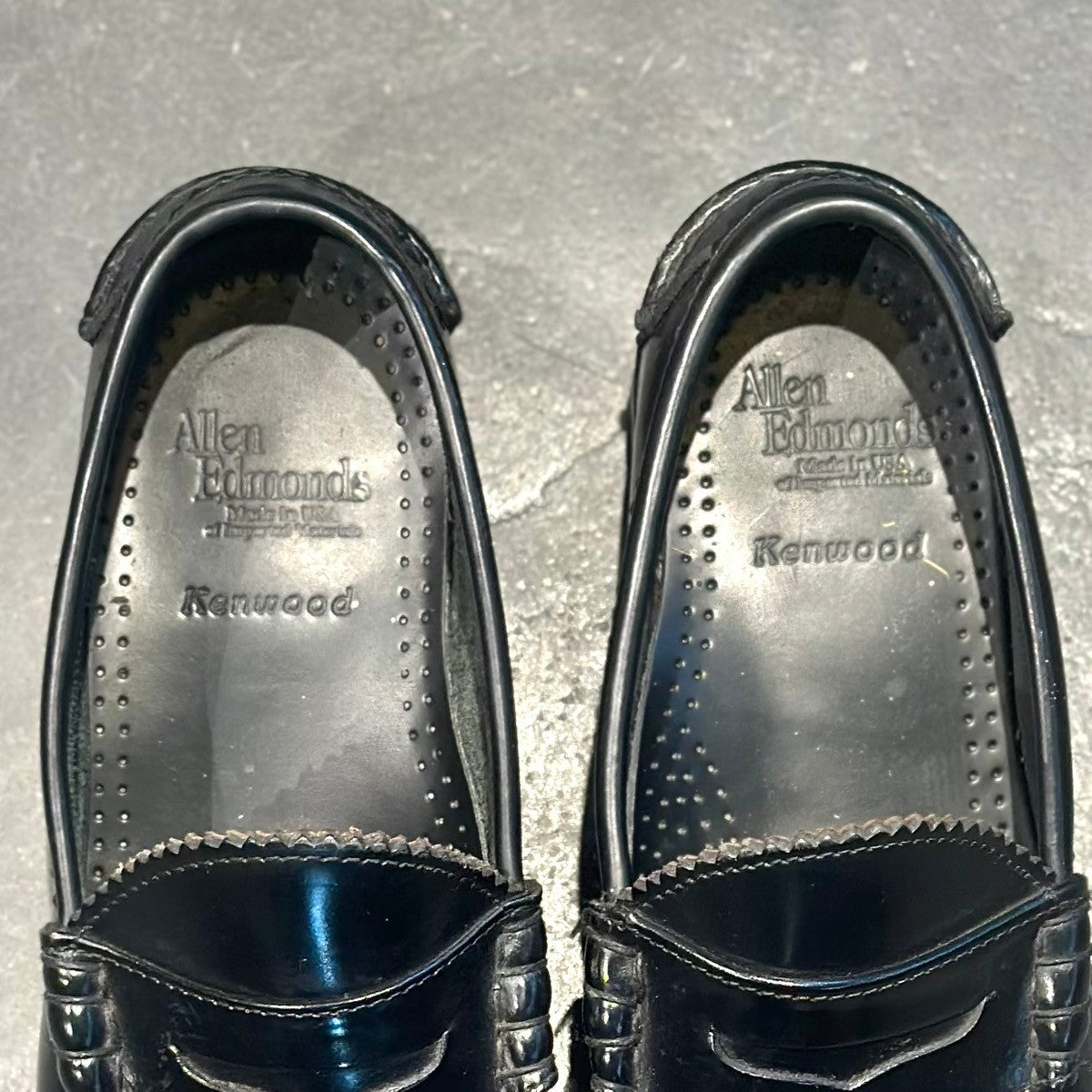 美品【Allen Edmonds】アレンエドモンズ ケンウッド コインローファー カーフ ブラック サイズ UK8