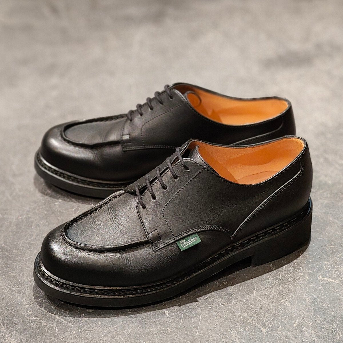 使用数回 【Paraboot】パラブーツ シャンボード Uチップ リスレザー ブラック サイズUK6.5 定価¥96,800-