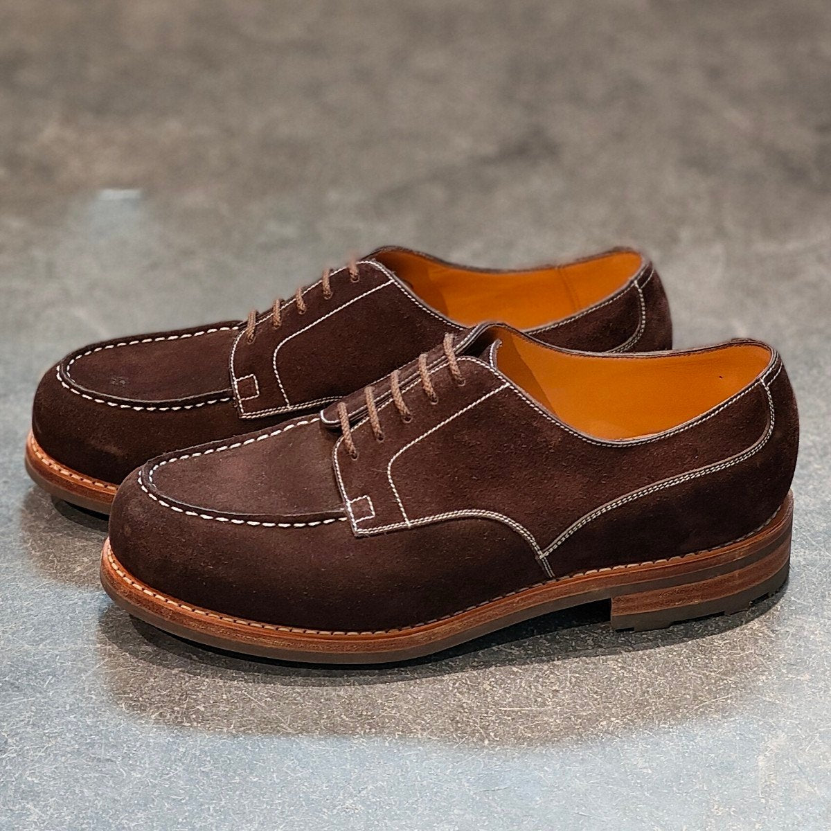 新品未使用【J.M.WESTON】ジェイエムウエストン 641 ゴルフ Uチップ スエード ダークブラウン サイズ UK7E 31ラスト 参考定価176,000-