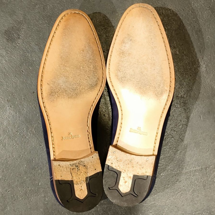 【JOHN LOBB】ジョンロブ YARDLEY スエードシューズ カーフ ネイビー サイズ UK7 ラスト8695