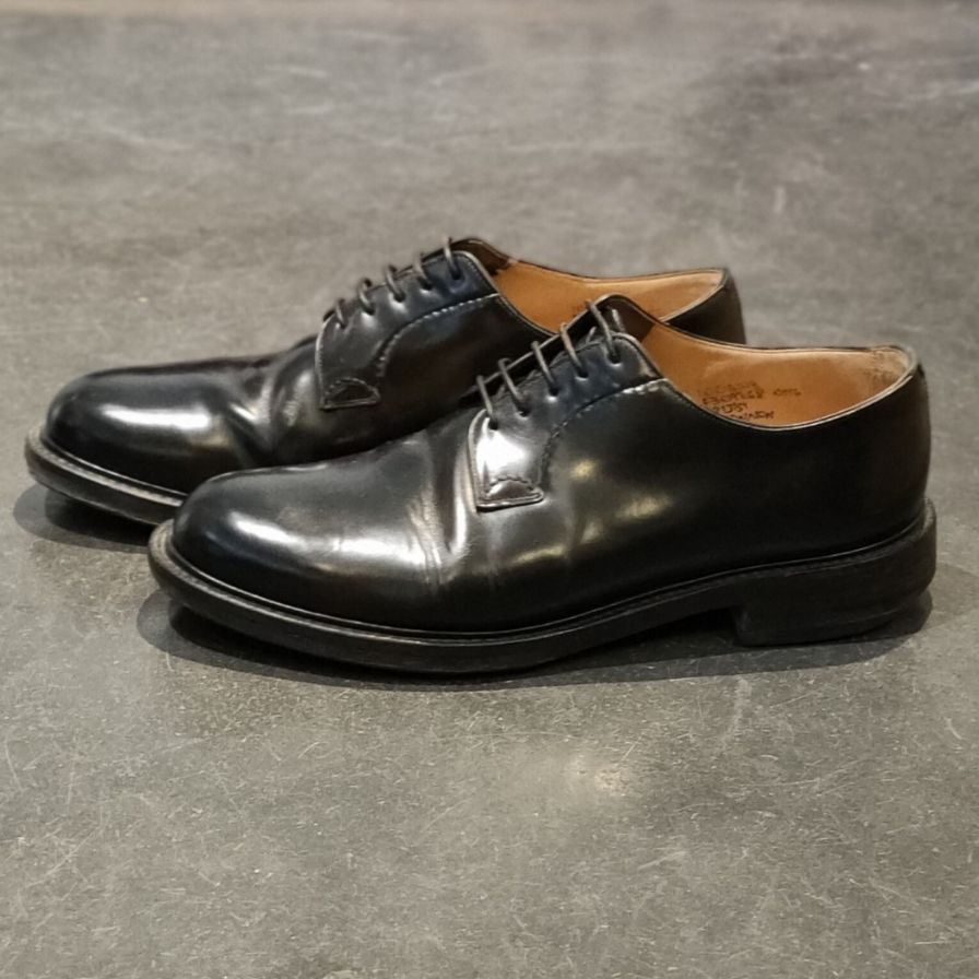 【Church's】チャーチ シャノン プレーントゥ ボリッシュドバインダーカーフ ブラック サイズ UK10G 103ラスト 参考定価¥181,500-