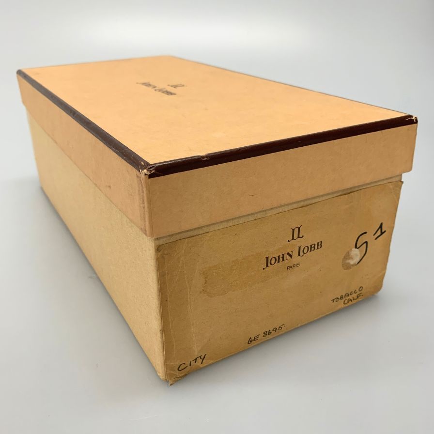 希少 美品【JOHN LOBB】ジョンロブ Sスタンプ シティ ストレートチップ カーフ ブラウン サイズ UK6E 8695ラスト