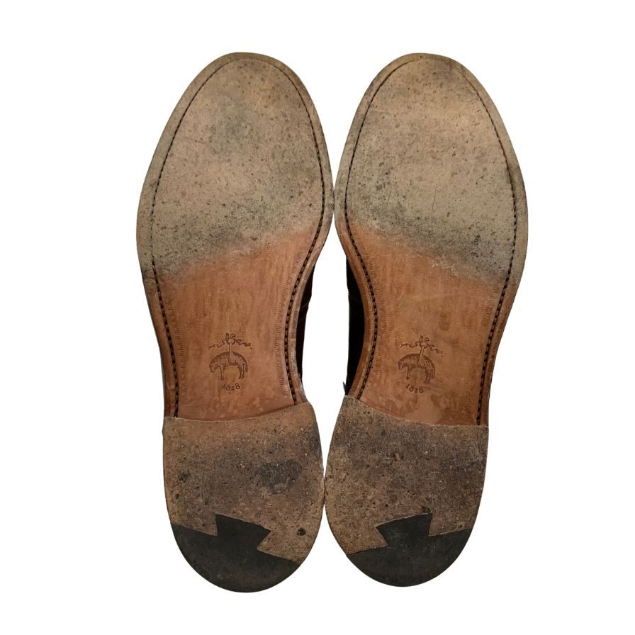 極美品 【BLACK FLEECE BROOKS BROTHERS】ブラックフリース ブルックスブラザーズ 32968 サドル コードバンスエードコンビ ブラウン サイズUS9.5D