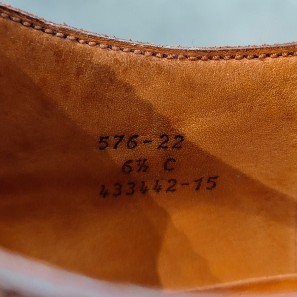 希少 美品 【J.M.WESTON】ジェイエムウエストン 576 ロングウイングチップ 旧旧ロゴ カーフ タンブラウン サイズ UK6.5C 22ラスト