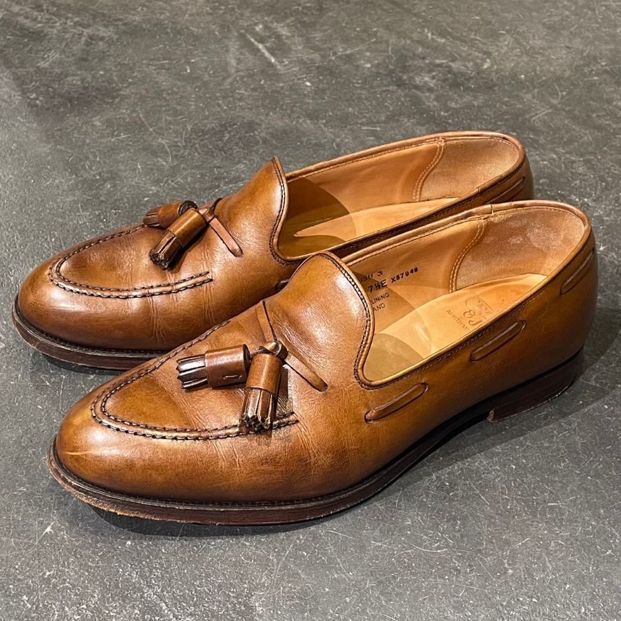 【CROCKETT&JONES】クロケット&ジョーンズ キャベンディッシュ3 タッセルローファー カーフ ブラウン サイズ UK7.5E